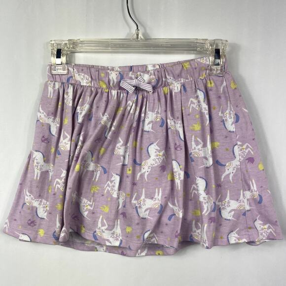 Cat & Jack Unicorn Skort Kids Size L 10 12 Pull On Gathered‎ Pleat Knit Kidcore - Picture 6 of 6